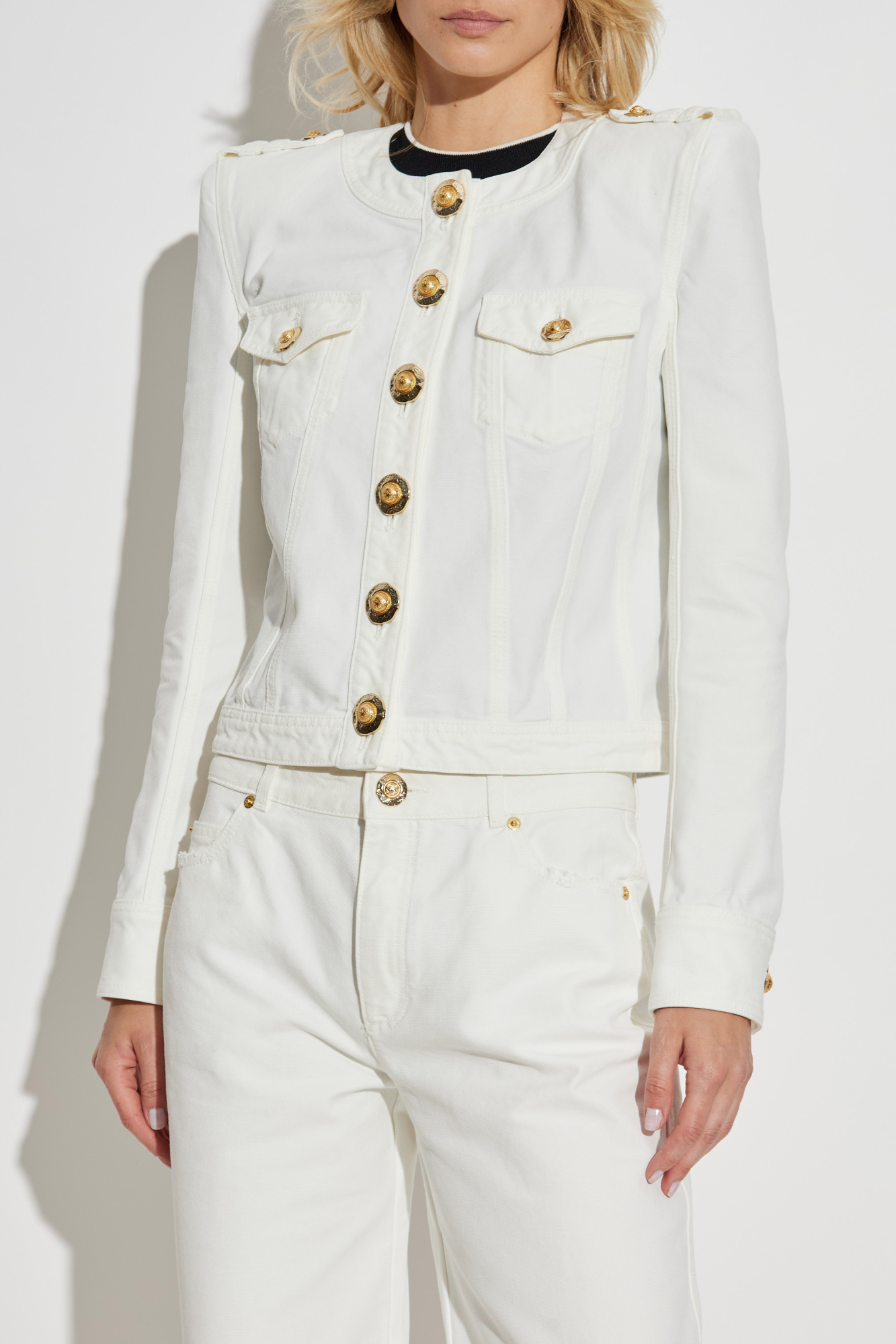 White Denim jacket Balmain - Vitkac Canada